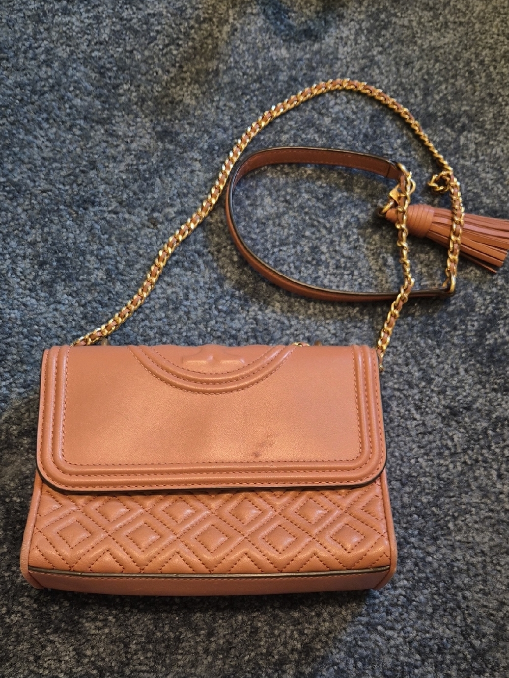 Tory Burch small Fleming Bag Dusty Rose